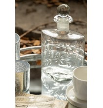 Carafe Ovale en Verre Transparent / H.22 cm