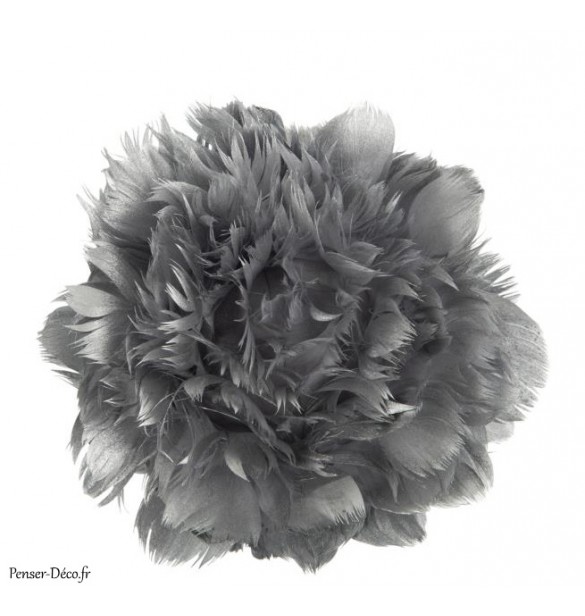 Boule Décorative Plumes Argent / Ø.15 cm Boule Décorative Plumes Argent / Ø.15 cm