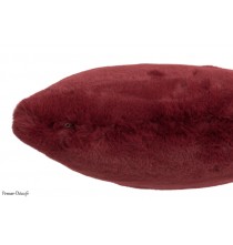 Coussin Cutie Fourrure Bordeaux, 45 cm