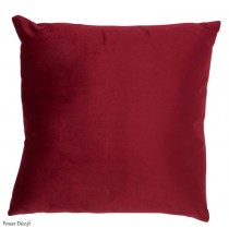 Coussin Carré Velours Rouge / 45 cm