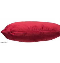 Coussin Carré Velours Rouge / 45 cm