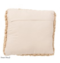 Coussin Tricoté Crème / 40 cm