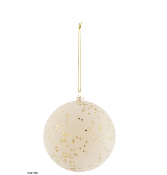 Boule De Noël Pois / H.11,5 cm