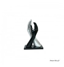 Sculpture, mains couple, H.71 cm, Socadis