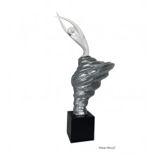 Sculpture Femme, blanc & argent, socadis