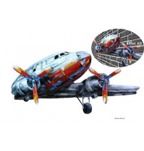 Sculpture avant avion, murale, 3D, Pigment, L.93 cm