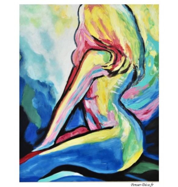 Tableau femme, profil nue, 80x100