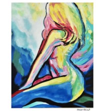 Tableau femme, profil nue, 80x100