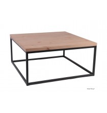 Table basse, bois, carré, L.80 cm