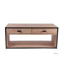 Table basse, bois, 2 tiroirs, 1 niche, L.70 cm, Penser-Déco.fr