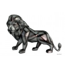 Sculpture lion, gris anthracite, origami, Pense-Déco.fr