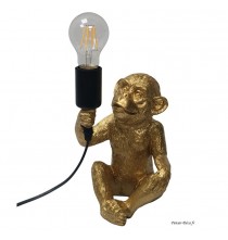 Lampe singe Or/Noir, Interior, H.25 cm