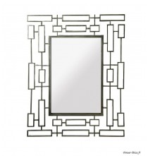 Miroir géométrique, Argent, H.89,50 cm