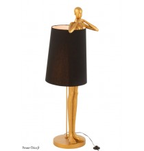 Lampadaire Femme Résine Or, H.140 cm