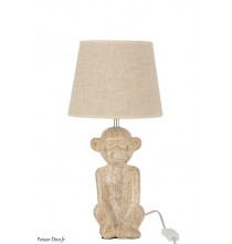 Lampe Singe en Ciment Beige