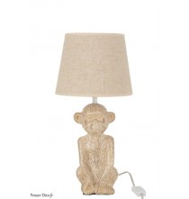 Lampe Singe en Ciment Beige