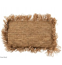 Coussin Rectangulaire Raphia Naturel