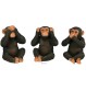Singes de la sagesse, lot de 3, décoration extérieure, figurine, pas cher, penser-deco.fr