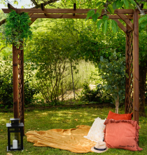Pergola / treillis Ipomee, plante grimpante, penser-déco.fr