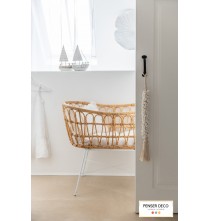 Berceau + matelas en rotin, lit pour enfant, Penser-Déco.fr