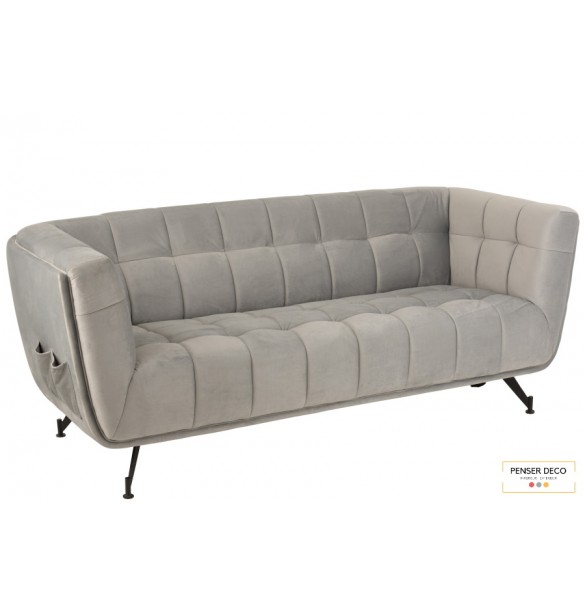 Canapé Lounge 3 Personnes Gris Canapé Lounge 3 Personnes Gris