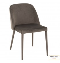 Chaise Charlotte Gris, Penser-Déco.fr