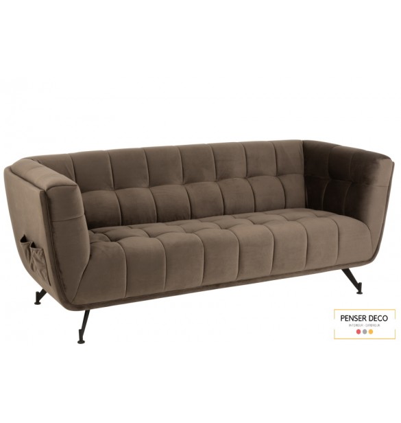 Canapé Lounge 3 Personnes Marron Canapé Lounge 3 Personnes Marron