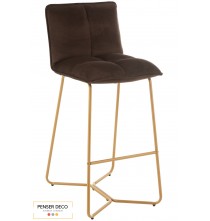 Chaise haute Pierre / Marron foncé, chaise de bar, Penser-Déco.fr