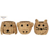 Lot de 3 paniers animales, organisaton chambre enfant, Penser-Déco.fr