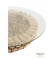 Table de salon transparent / Bois