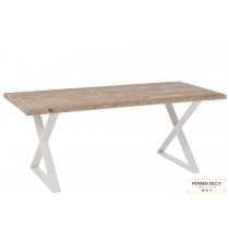 Table Zigzag, Bois & Blanc