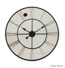 Horloge chiffres romains / Miroir