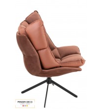 Fauteuil Relax avec coussin, Rouille