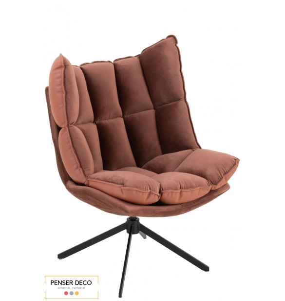 Fauteuil Relax avec coussin, Rouille