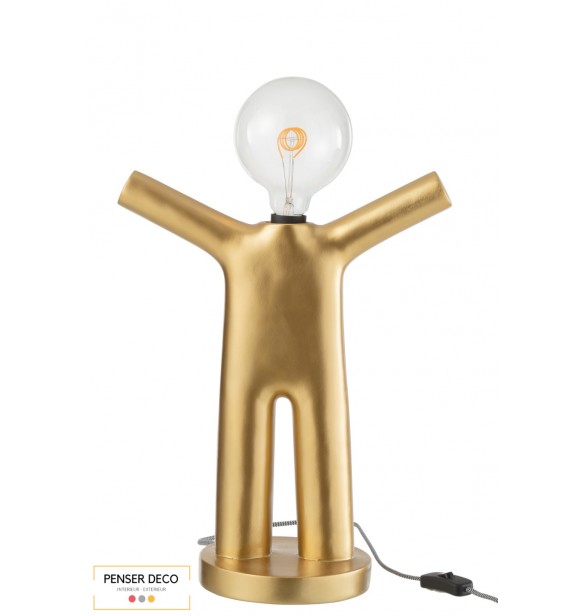 Lampe P'tit Maurice Resine Or Lampe P'tit Maurice Resine Or