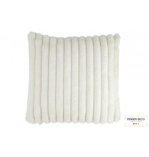 Coussin Corduroy, Blanc, 45 cm