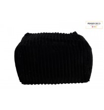 Pouf Corduroy, Noir, 85 cm