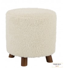 Pouf Mouton Blanc, Ø.42,5 cm