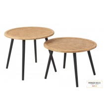 Lot de 2 Tables Gigognes, Bambou