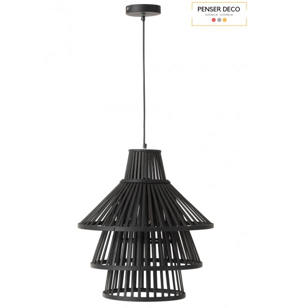 Suspension Luminaire à couche, Bambou noir