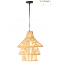 Suspension Luminaire superposé, Bambou naturel