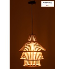 Suspension Luminaire superposé, Bambou naturel