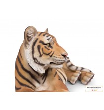 Tigresse couchée XXL, Résine, L.99 cm