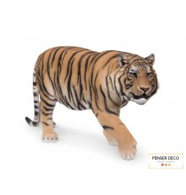 Tigre marchant XXL, Résine, L.140 cm