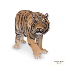 Tigre marchant XXL, Résine, L.140 cm