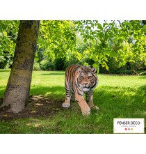 Tigre marchant XXL, Résine, L.140 cm