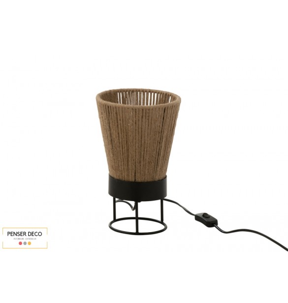 Lampe Nina, Jute et métal, Penser-déco.fr