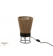 Lampe Nina, Jute et métal, Penser-déco.fr