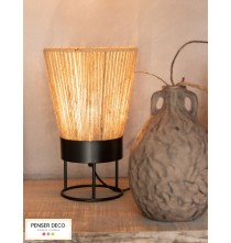 Lampe Nina, Jute et métal, Penser-déco.fr