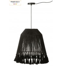 Suspension Luminaire Celia, Jute Noir